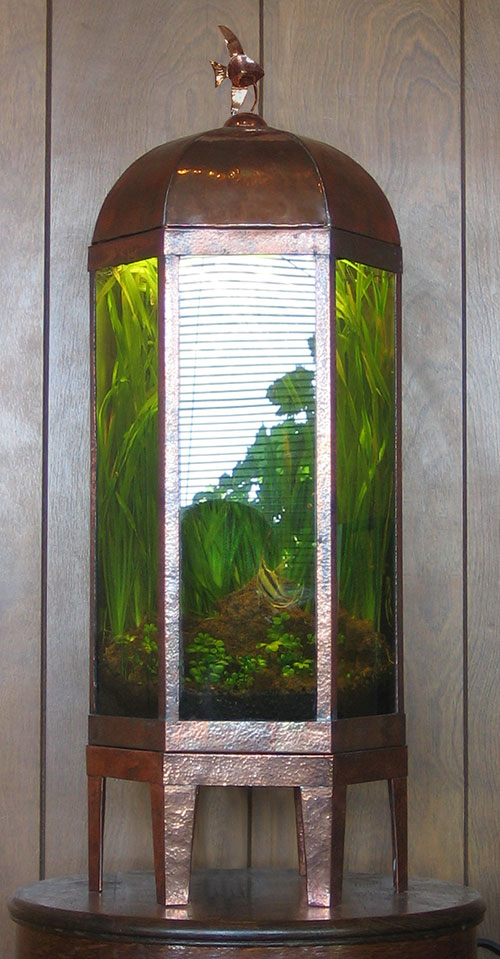 copper aquarium hexagonal hex